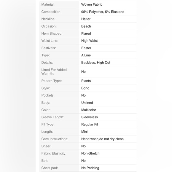 NEW Floral Halter Dress with Blue Accents - Picture 8 of 8